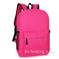 맞춤형 십대 핑크 폴리 에스테르 소녀 학교 가방